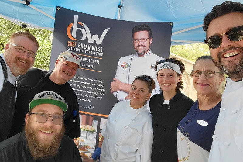 Chef Brian West and his team